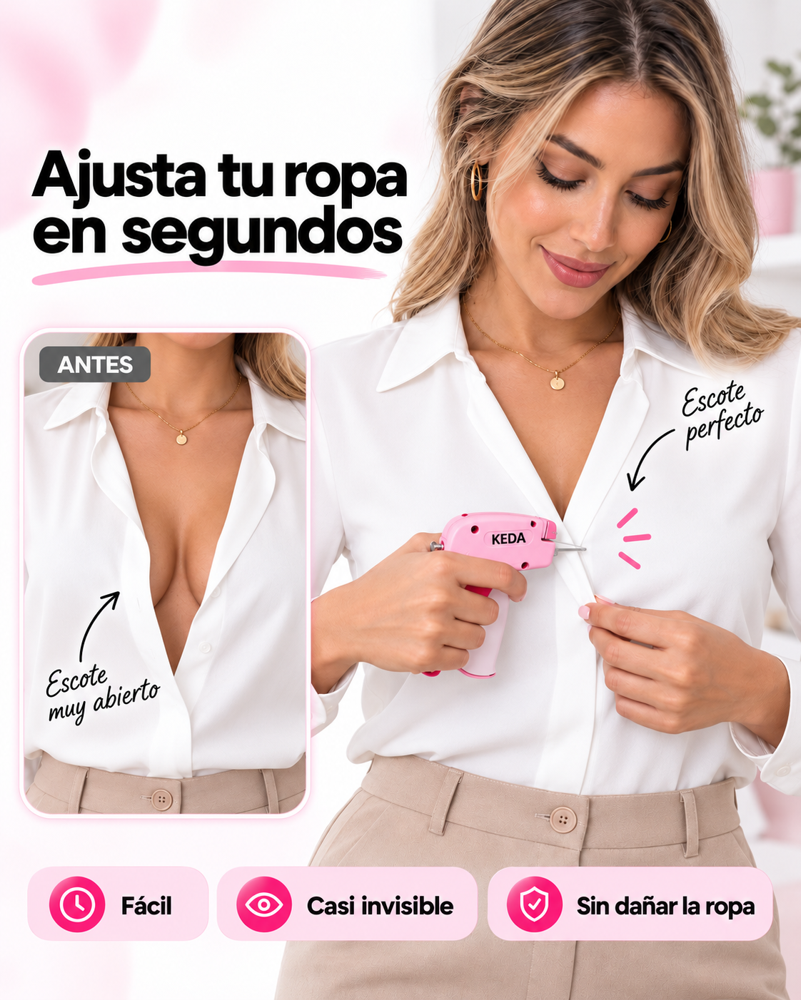 KEDA™ — Ajusta tu ropa en segundos