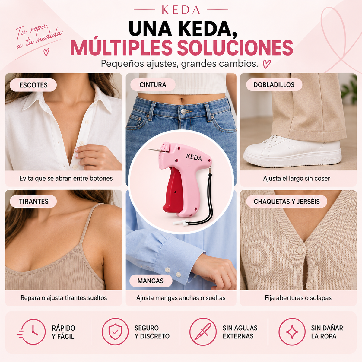 KEDA™ — Ajusta tu ropa en segundos