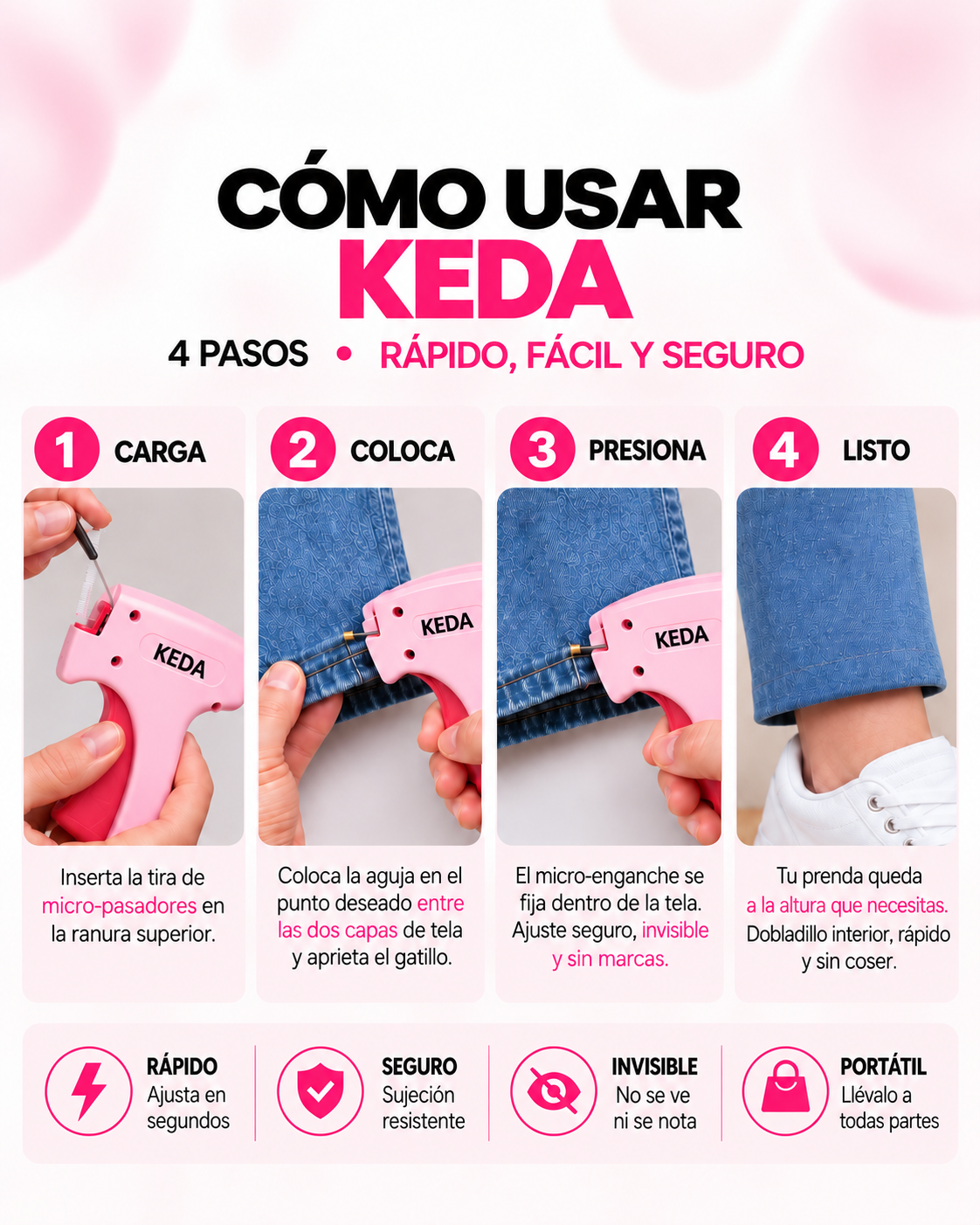 KEDA™ — Ajusta tu ropa en segundos