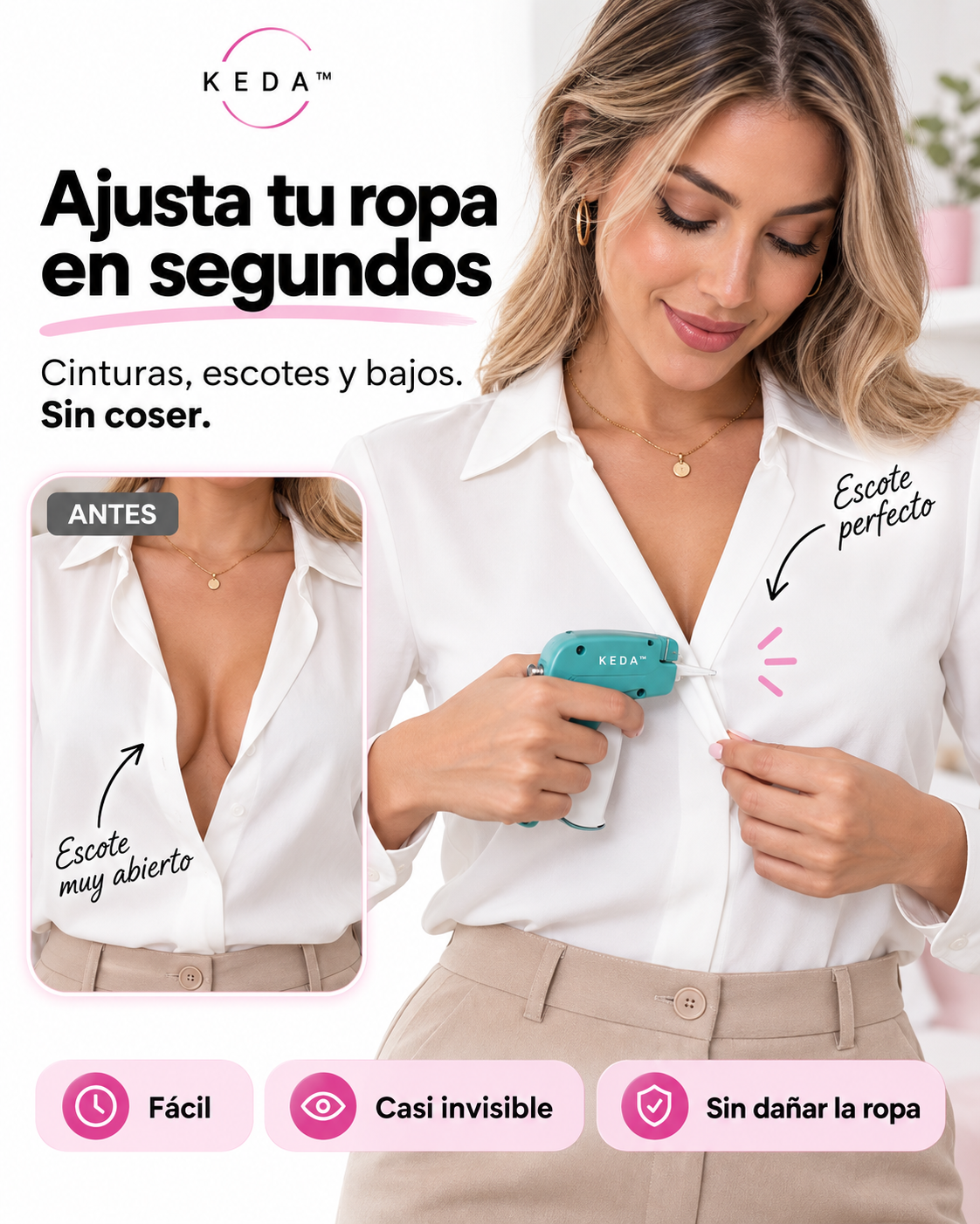 KEDA™ — Ajusta tu ropa en segundos